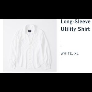 Long sleeve button up extra large white shirt